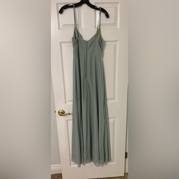 Birdy Grey Amy Chiffon Bridesmaid Dress - Color Sage - Size Small - Picture 6 of 10